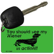 Wiener In Action Novelty Metal Key Chain KC-11685