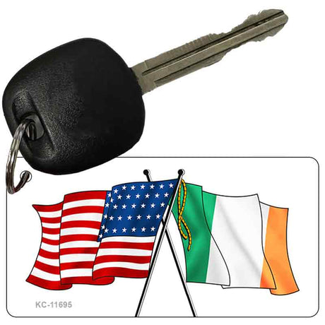 USA / Ireland Flag Novelty Metal Key Chain KC-11695