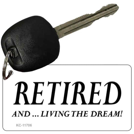 Retired and Living Novelty Metal Key Chain KC-11706