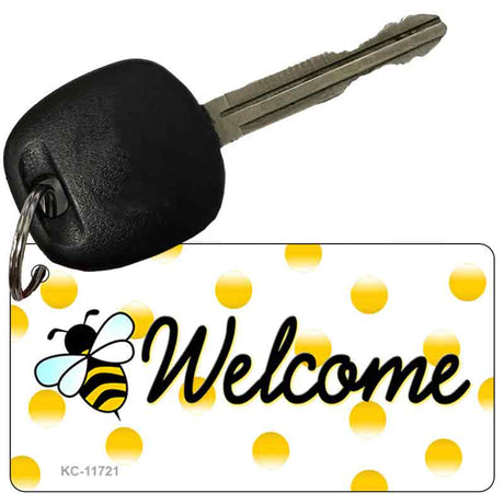 Welcome Bee Novelty Metal Key Chain KC-11721