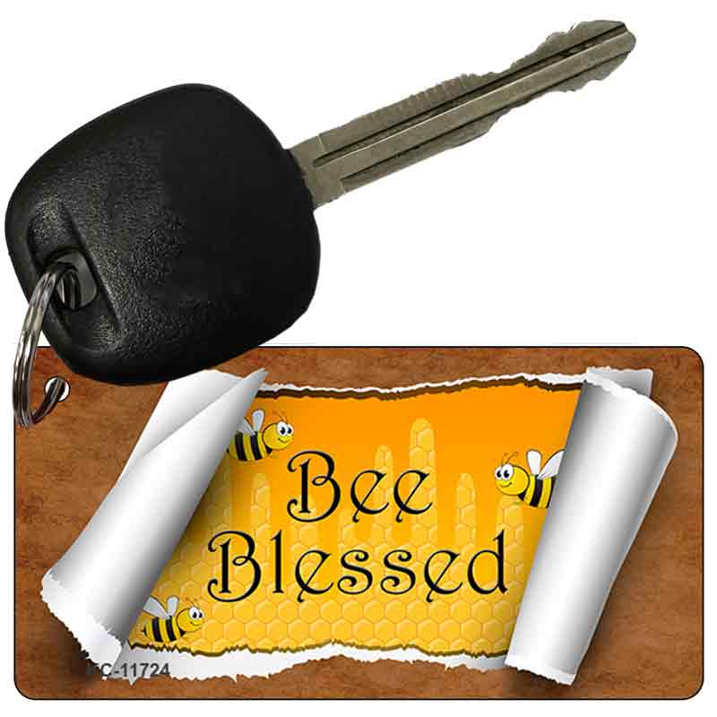 Bee Blessed Scroll Novelty Metal Key Chain KC-11724