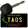 Taos New Mexico Black State Novelty Metal Key Chain KC-11752