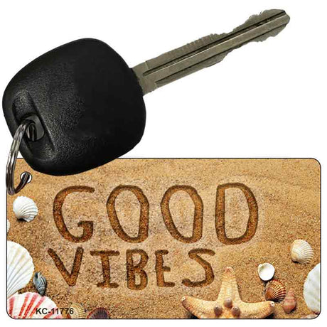 Good Vibes Novelty Metal Key Chain KC-11776