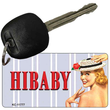 Hi Baby Vintage Pinup Novelty Metal Key Chain KC-11777