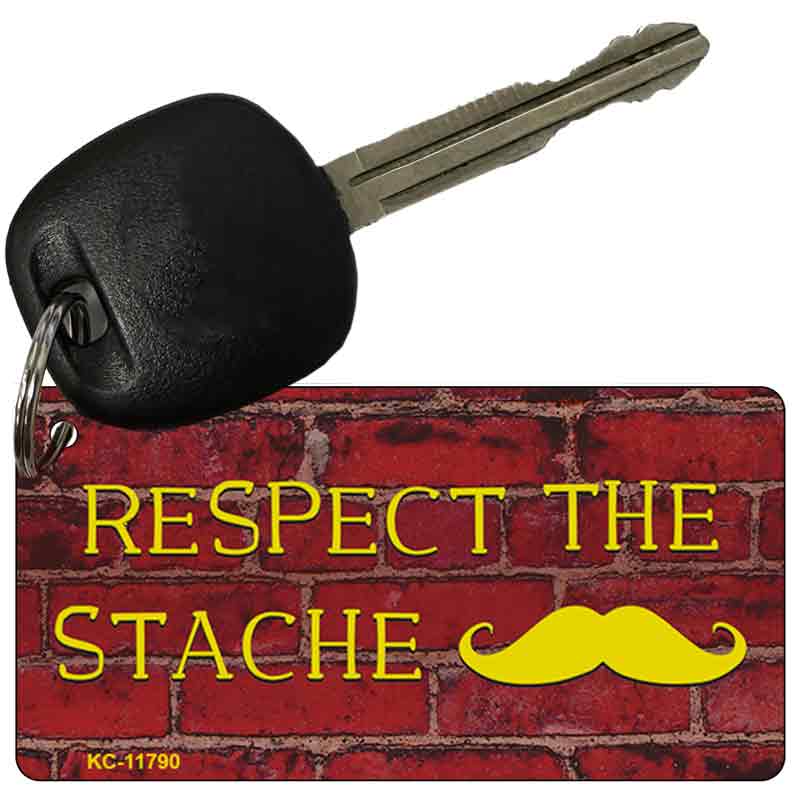 Respect the Stache Novelty Metal Key Chain KC-11790