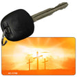 Three Crosses Sunset Novelty Metal Key Chain KC-11795