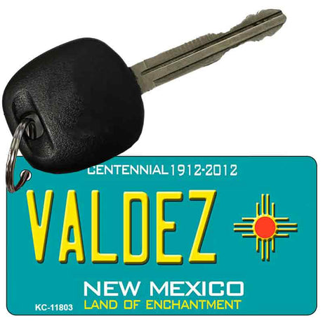 Valdez Teal New Mexico Novelty Metal Key Chain KC-11803