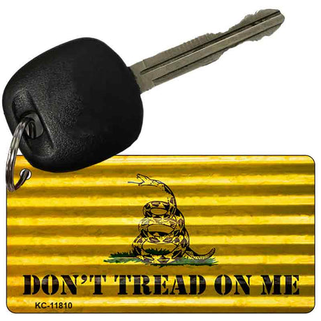 Dont Tread On Me Corrugated Novelty Metal Key Chain KC-11810