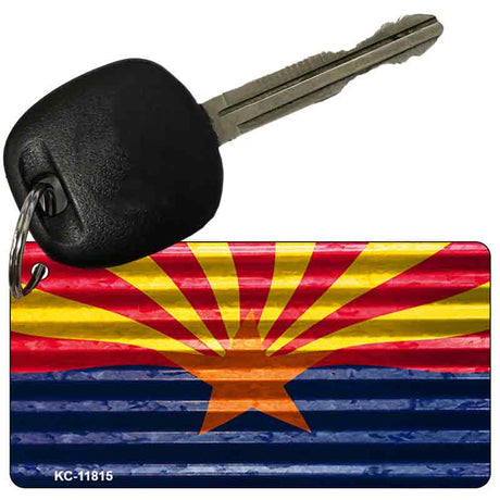 Arizona Flag Corrugated Novelty Metal Key Chain KC-11815