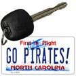 Go Pirates North Carolina Novelty Metal Key Chain KC-11826