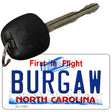 Burgaw North Carolina Novelty Metal Key Chain KC-11831