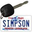 Simpson North Carolina Novelty Metal Key Chain KC-11862