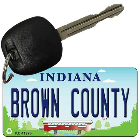 Indiana Brown County Novelty Metal Key Chain KC-11875