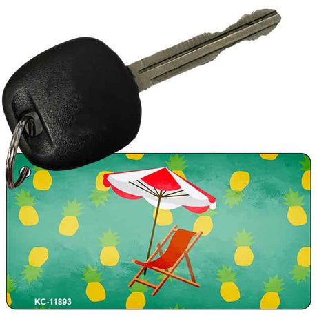 Chair and Umbrella Novelty Metal Key Chain KC-11893