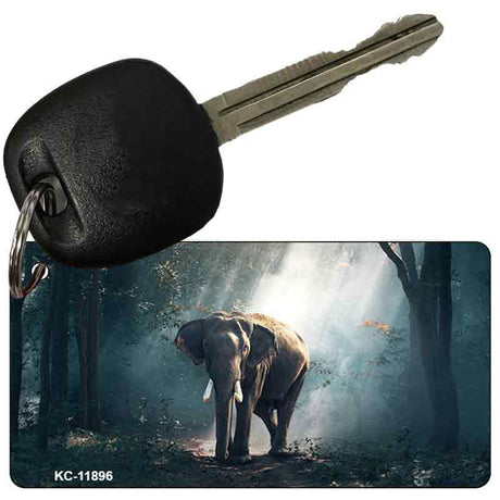 Elephant in the Woods Novelty Metal Key Chain KC-11896