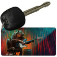 Monkey with Guitar Novelty Metal Key Chain KC-11897