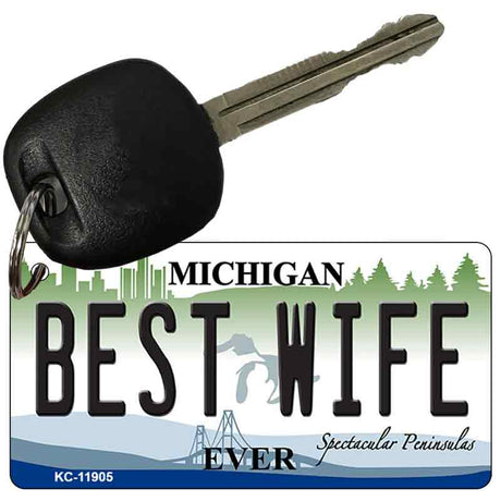 Michigan Best Wife Novelty Metal Key Chain KC-11905