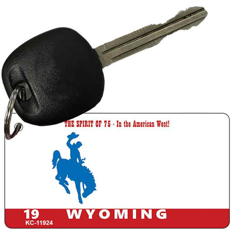 Wyoming State Blank Novelty Metal Key Chain KC-11924