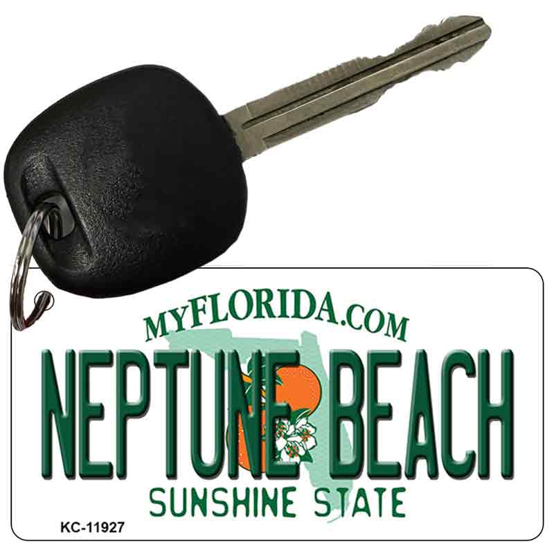 Florida Neptune Beach Novelty Metal Key Chain KC-11927