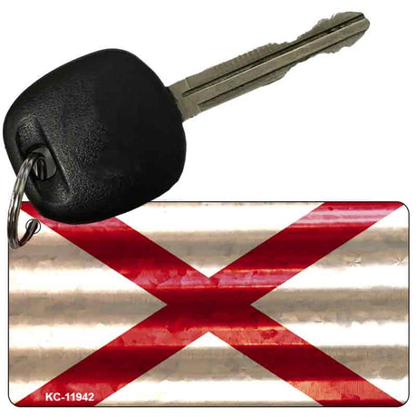 Alabama Corrugated Flag Novelty Key Chain KC-11942