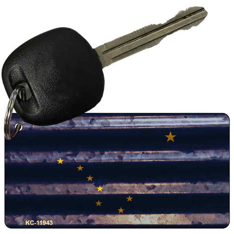 Alaska Corrugated Flag Novelty Key Chain KC-11943