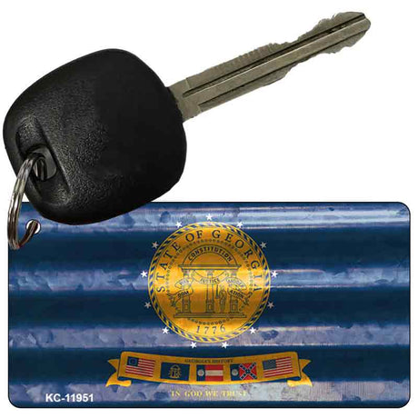 Georgia Corrugated Flag Novelty Key Chain KC-11951