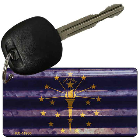 Indiana Corrugated Flag Novelty Key Chain KC-11955