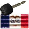 Iowa Corrugated Flag Novelty Key Chain KC-11956