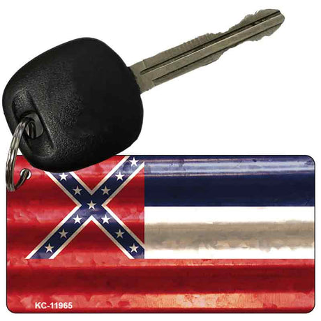 Mississippi Corrugated Flag Novelty Key Chain KC-11965