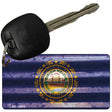 New Hampshire Corrugated Flag Novelty Key Chain KC-11970