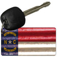 North Carolina Corrugated Flag Novelty Key Chain KC-11974