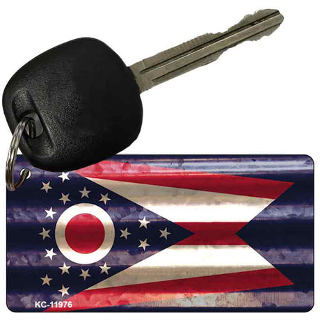 Ohio Corrugated Flag Novelty Key Chain KC-11976