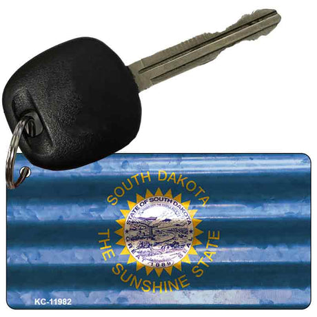 South Dakota Corrugated Flag Novelty Key Chain KC-11982