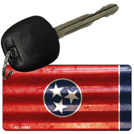 Tennessee Corrugated Flag Novelty Key Chain KC-11983