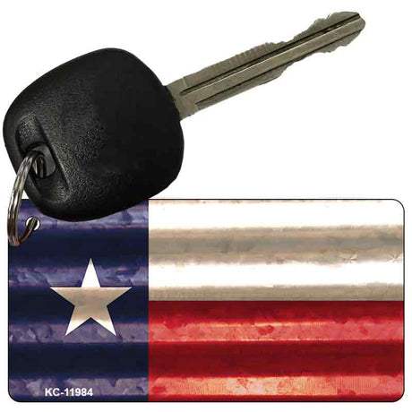 Texas Corrugated Flag Novelty Key Chain KC-11984