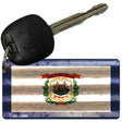 West Virginia Corrugated Flag Novelty Key Chain KC-11989