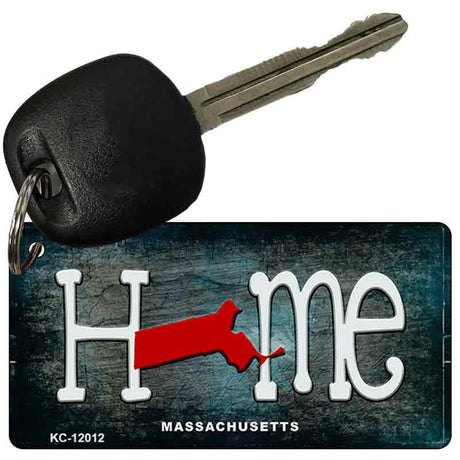 Massachusetts Home State Outline Novelty Key Chain KC-12012