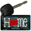 Pennsylvania Home State Outline Novelty Key Chain KC-12029