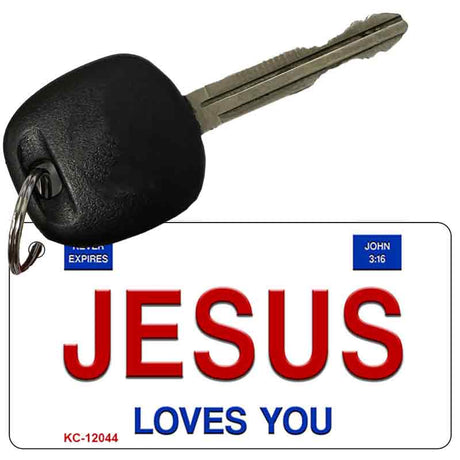 Jesus Loves You Novelty Metal Key Chain KC-12044