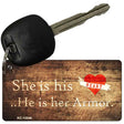 His Heart Her Armor Novelty Metal Key Chain KC-12046