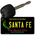 Santa Fe Black New Mexico Novelty Metal Key Chain KC-12050