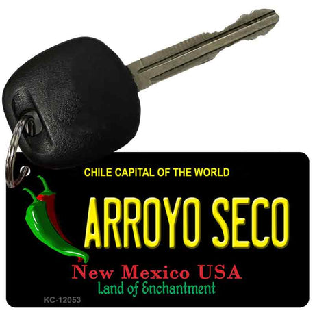 Arroyo Seco Black New Mexico Novelty Metal Key Chain KC-12053