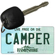 Camper New Hampshire State Novelty Metal Key Chain KC-12073