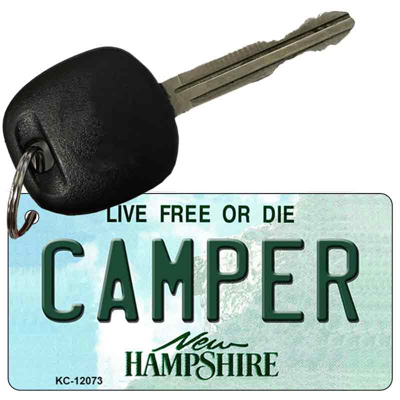 Camper New Hampshire State Novelty Metal Key Chain KC-12073