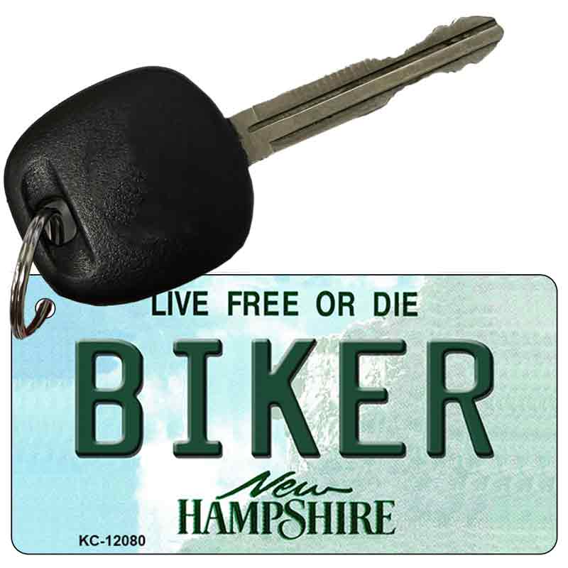 Biker New Hampshire State Novelty Metal Key Chain KC-12080