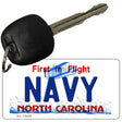 Navy North Carolina State Novelty Metal Key Chain KC-12094