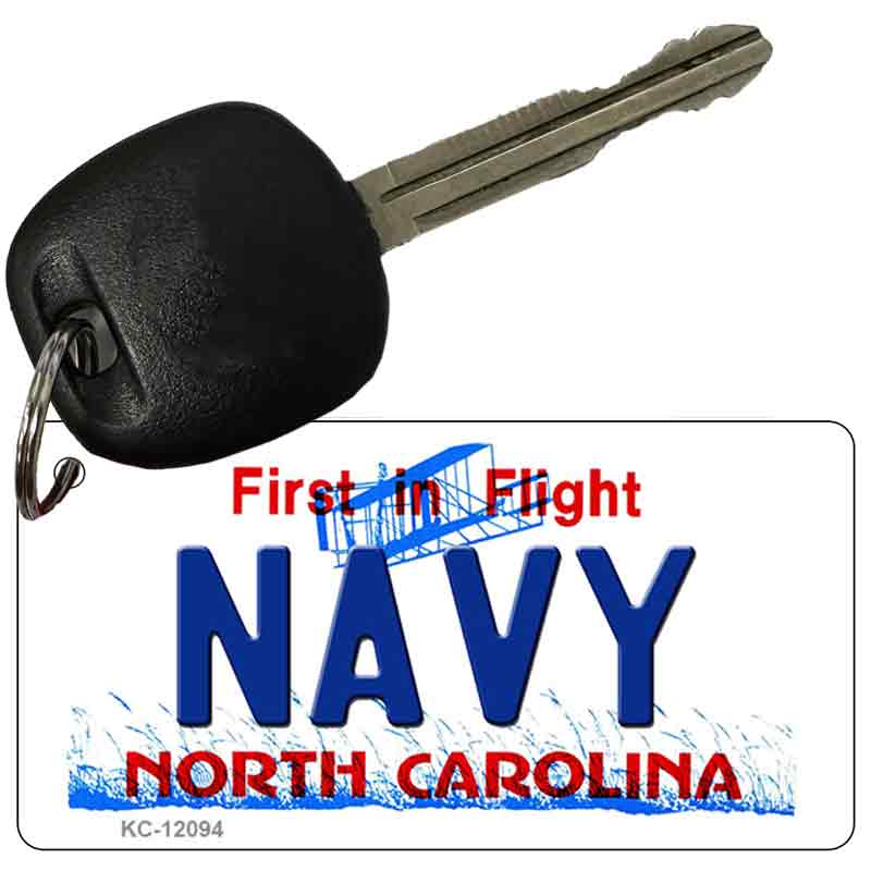 Navy North Carolina State Novelty Metal Key Chain KC-12094