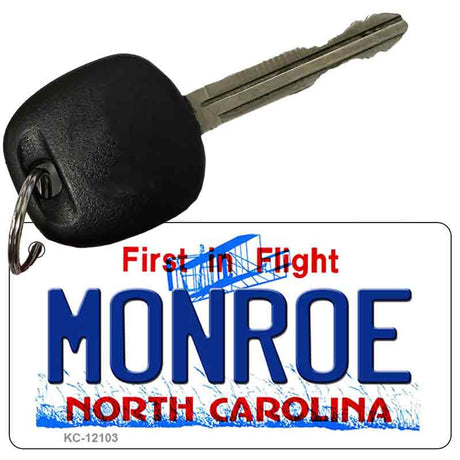 Monroe North Carolina State Novelty Metal Key Chain KC-12103