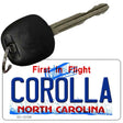 Corolla North Carolina State Novelty Metal Key Chain KC-12108