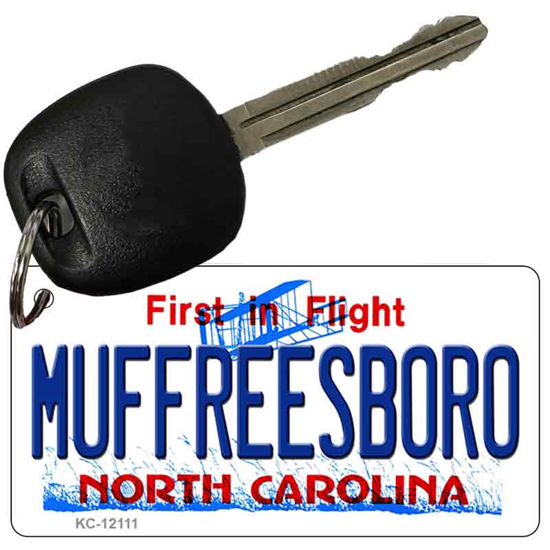 Muffreesboro North Carolina State Novelty Metal Key Chain KC-12111